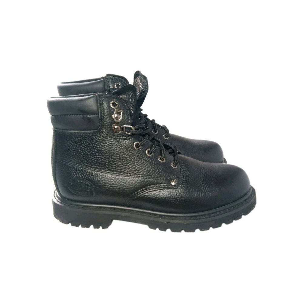 Dickies Raider Work Boot DW7015 Mens Size 8.5 Premium Black Leather 14"